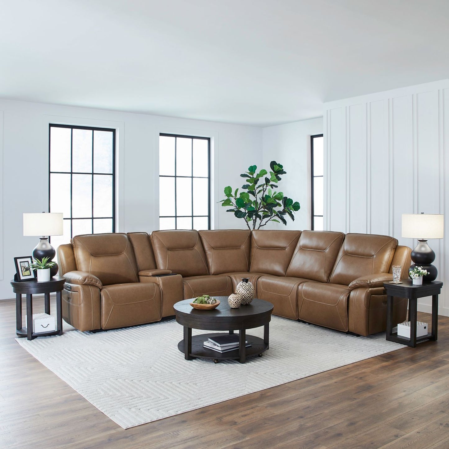 Callihan Butternut Leather Power Recliner